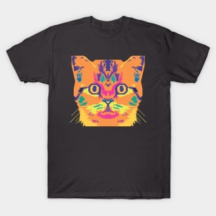 Serious cat abstract design T-Shirt